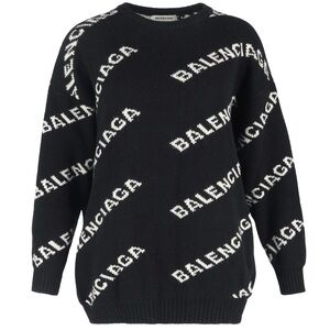 Balenciaga Monochrome Logo Knit